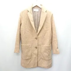  JEANASIS ジーナシス 定番 シンプル カジュアル 長袖 チェスターコート サイズM ベージュ系 レディース  【1404240028449】