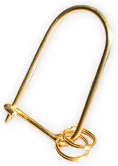 ＶＪＢＵＳＳＡＮ ＶＪＢＵＳＳＡＮ　ＣＯ．，ＬＴＤ 真鍮 キーリング カラビナ キーホルダー ベルトフック 小型 おしゃれ ヴィンテージ アンティーク調 経年変化 ハンドメイド メンズ レディース GKB_BRASS (ゴールド,  楕円型)