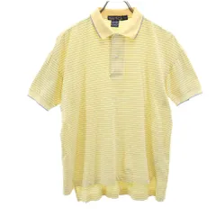 ノーティカ 90s オールド ボーダー 半袖 ポロシャツ S イエロー系 NAUTICA メンズ 古着 【240416】
