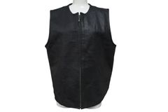HARLEY-DAVIDSON　ハレーダビットソン レザー ベスト フルジップ アップ 牛革 リアルレザー vintage ヴィンテージ  美品 中古 4b001845