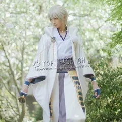 刀剣乱舞　鶴丸　戦闘衣装＋ウィッグ＋靴（厚底草履）　コスプレ　M Amazon.co.jp: 豪華版 刀剣乱舞 鶴丸国永 コスプレ出陣服 戦闘服