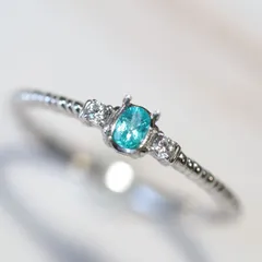 パライバトルマリン ブラジル産 0.066ct リング k10 セミオーダー枠 f-3