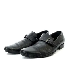 ジョルジオアルマーニ GIORGIO ARMANI ローファー スリッポン ベルトストラップ レザー 40 25cm 黒 ブラック /YO6 ■ADのサムネイル