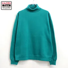 80s USA製 vintage TULTEX 無地 タートルネック スウェット トレーナー メンズ 表記Lサイズ