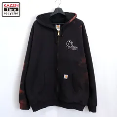 00s Carhartt 裏地メッシュ フルジップ スウェット パーカー メンズ 表記XXLサイズ