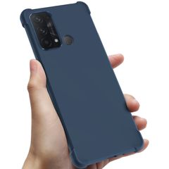 【数量限定】OPPO RENO 5A ケース 耐衝撃 シリコン RENO 5A カバー 薄型 スリム TPU カメラ保護 ワイヤレス充電 ケース ストラップホール 指紋防止 スマホケース 青 0109-RENO5A-QI