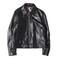【新品】HYSTERIC GLAMOUR ヒステリックグラマー ジャケット ブラック 黒 サイズ:L | Lewis Leathers ホースレザー シングル ライダース ジャケット (Lewis Leather×HYSTERIC NEBRASKA)のサムネイル