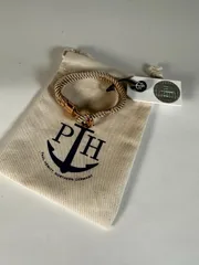 【新品未使用】PAUL HEWITT PH-PH-N-R-H Anchor Bracelet ポールヒューイット レディース ブレスレット バングル マリニウム ベージュ 茶色 ★のサムネイル