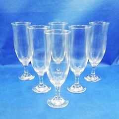 東洋佐々木硝子　足付　無地　グラス　ジュースグラス　ビールグラス　６個　新品未使用