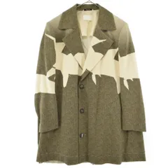 Maison Margiela (メゾンマルジェラ) 20SS WOOL TWO-TONE COAT WITH HERRINGBONE PATTERN S29AM0345 S53065 ウール ツートーン コート カーキ/アイボリーのサムネイル