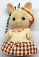 【中古】キーホルダー みるくウサギ(ジャンパースカート) キーホルダー 「シルバニアファミリー」