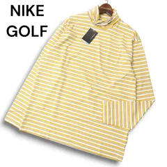 【新品 未使用】 NIKE GOLF ナイキ ゴルフ 秋冬 DRI-FIT★ ボーダー 長袖 タートルネック シャツ Sz.XL メンズ 大きいサイズ