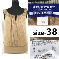 三陽商会★BURBERRY BLUE LABEL★ノースリーブ/カットソー/シャツ【レディースM/38/ベージュ】Tops◆cBG718<sale>