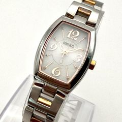 稼働✨ SEIKO LUKIA 電波ソーラー ホワイト文字盤 デイト ギョーシェ