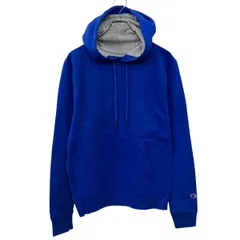 Champion 無地 スウェット パーカー S ブルー チャンピオン 裏起毛 ツートーンフード ワンポイントロゴ 古着卸 アメリカ仕入 a709-5549