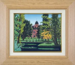 美品】船頭町 高瀬舟 丸重本店 田中道男 切り絵 絵画 美品】