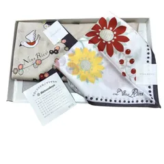 ニナリッチ　レディース　ハンカチ　2枚セット　ギフトセット　鳥　花