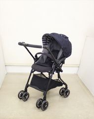 スゴカルα 4キャス compact エッグショック HK アイシクルネイビーNB コンビ製ベビーカー 軽量ハイシート55cm 生後1ヶ月～ クリーニング済み A0219962