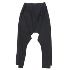 LIMI feu ★ 08AW ウールギャバドッキング サルエルパンツS(美品) リミフゥLIMI feu ウールギャバ裾ボタンデザインパンツ 黒S | DC