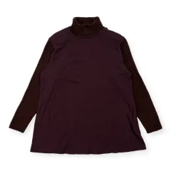 新品 タグ付き センソ・ユニコ 切替 デザイン タートルネック チュニック丈 トップス 12/ブラウン レディース