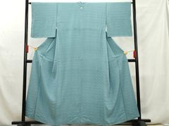 平和屋本店□極上 本場結城紬 重要無形文化財 反物 着尺 100亀甲 間道  