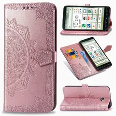 【新着商品】に適用する京セラ BASIO4 KYV47 BASIO 4 ベーシオ4 かんたんスマホ2 A001KC ケース 手帳型 ノートブック型携帯電話保護カバー多機能携帯電話ホルスター財布携帯電話ホルダーバンプパターンテクスチャ耐久性摩擦耐性携帯電話ケース