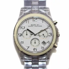 マークバイマークジェイコブス MARC by MARC JACOBS 腕時計 ウォッチ クォーツ クロノグラフ クリアベルト 文字盤白 ホワイト MBM4536 /IR ■GY19のサムネイル