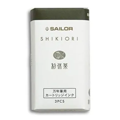 セーラー万年筆　万年筆用カートリッジ　 インク　四季織(3本入)　利休茶
