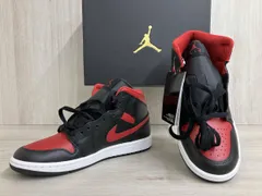 NIKE DZ5485-160 スニーカー ナイキ AIR JORDAN 1 MID ブラック レッド 25.5cm