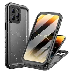 Cozycase iPhone 14 Pro Max 用 ケース - iPhone 14 Pro Max 用 防水ケース - 完全防水 防塵 2m 耐衝撃 360度 全面 両面 軽量 米軍 カメラ保護 ストラップ付き 海 お風呂 水中撮影 洗濯可能 iPh 0