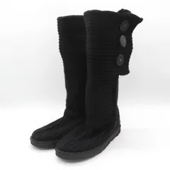 UGG ニット編みロングブーツ 黒　アグ　ニットムートン 2025年最新】アグ ニットブーツの人気アイテム - メルカリ