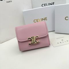 セリーヌ（Celine）三つ折り財布 牛革 ピンク