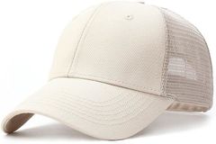 Leste 메쉬 캡 심플 베이스볼 캡 맨즈 레이디스( 라이트 크림, 62.0 cm)