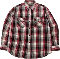 LEVIS RED TAB ☆ リーバイス ネルシャツ 長袖 レッド ブラック チェック シャツ メンズ L 秋冬 ワーク アメカジ アウトドア 古着■S4021