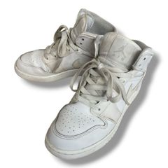 NIKE AIR JORDAN 1 MID ナイキ エアジョーダン1 ミッド 554724-104 白 ホワイト white 23.5cm レディース ナイキ スニーカー 靴 シューズ プラスエスW-No.237