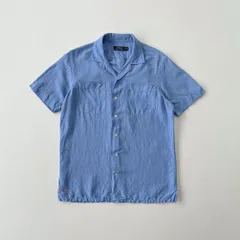 ラルフローレン　オープンカラーシャツ　裾ポニー  リネン　シルク　開衿