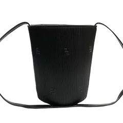 フェンディ スリムクラッチ　ショルダーバッグ 巾着型 7VA510 レザー ブラック ユニセックス FENDI Ts513911 美品