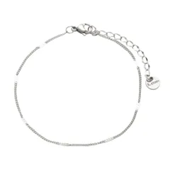 【シルバー × ワンサイズ】[Cream dot. クリームドット公式] ブレスレット レディース ステンレス製 金属アレルギー つけっぱなし サージカルステンレス チェーン ステーションチェーン 大人のサムネイル