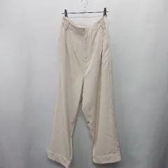 ◇ Θ antiqua アンティカ ウエストゴム 裾上げ折り返しあり テーパードパンツ サイズ L ホワイト系 レディース E  【1410290008775】