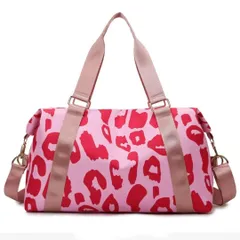 ボストンバッグ　旅行　ヒョウ柄　大容量　ショルダーバッグ　韓国　スーツケース