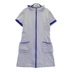 サイズ：38 ADABAT アダバット ジップワンピース ボーダー ブルー系
