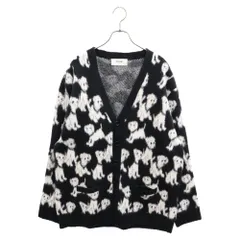 CELINE (セリーヌ) 22SS AMY DORIAN ジャガード ドッグ 総柄 ニットカーディガン ブラック 2A51W531Qのサムネイル
