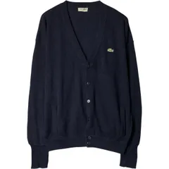 古着 70~80年代 ラコステ LACOSTE アクリルニットカーディガン メンズXL相当 ヴィンテージ/eaa577281