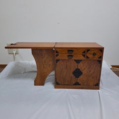 アンティーク　当時物　裁縫箱　ミシン収納箱　小物入れ　作業台　裁縫台 ミシン台 作業台 針箱 ソーイングボックス 小物入れ 小箪笥 家具 収納 古風 古民家 アンティーク 昭和レトロ ヴィンテージ 和風　T3120002001709