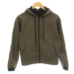 アーペーセー A.P.C. パーカー フーディー 長袖 ジップアップ 裏起毛 コーティング加工 M カーキ /KUのサムネイル