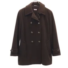 MAX&CO マックスアンドコー イタリア製 ウールブレンド ロングコート 42 ブラウン レディース 古着