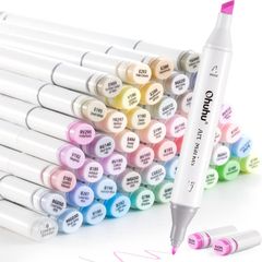 Ohuhu イラストマーカー48薄色 49本 パステル コールマーカーペン oahuシリーズ