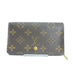 ルイヴィトン M61730 モノグラム L字ファスナー ポルトモネビエ・トレゾール 二つ折り財布 LOUIS VUITTON ブラウン
