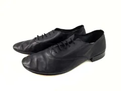 レペット Repetto ジジ ZIZI レースアップ シューズ レザー ゴートスキン ローヒール 靴 ブラック 42のサムネイル
