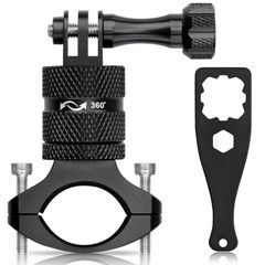 アルミ製 GoPro全般カメラ/他のアクションカメラ対応 360度回転 六角レンチ付き ハンドルマウント SINTYAN